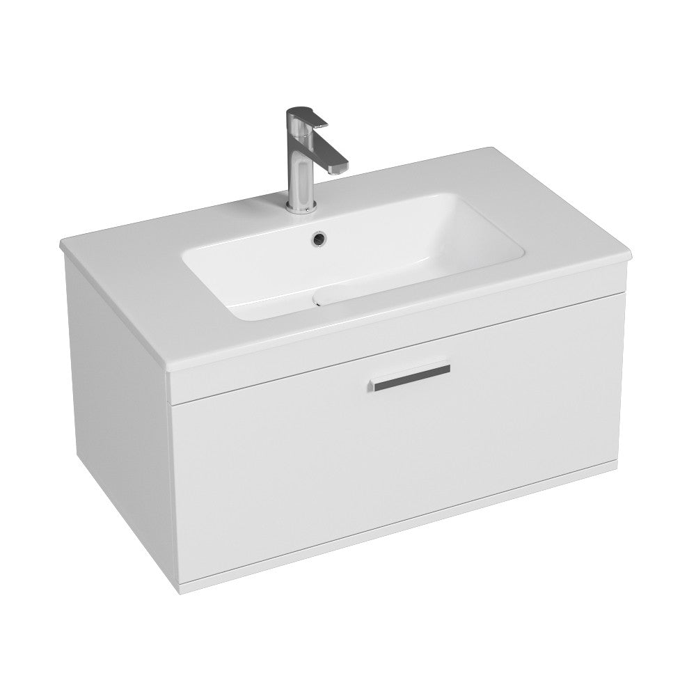Meuble simple vasque Rubite 1 tiroir 90 cm