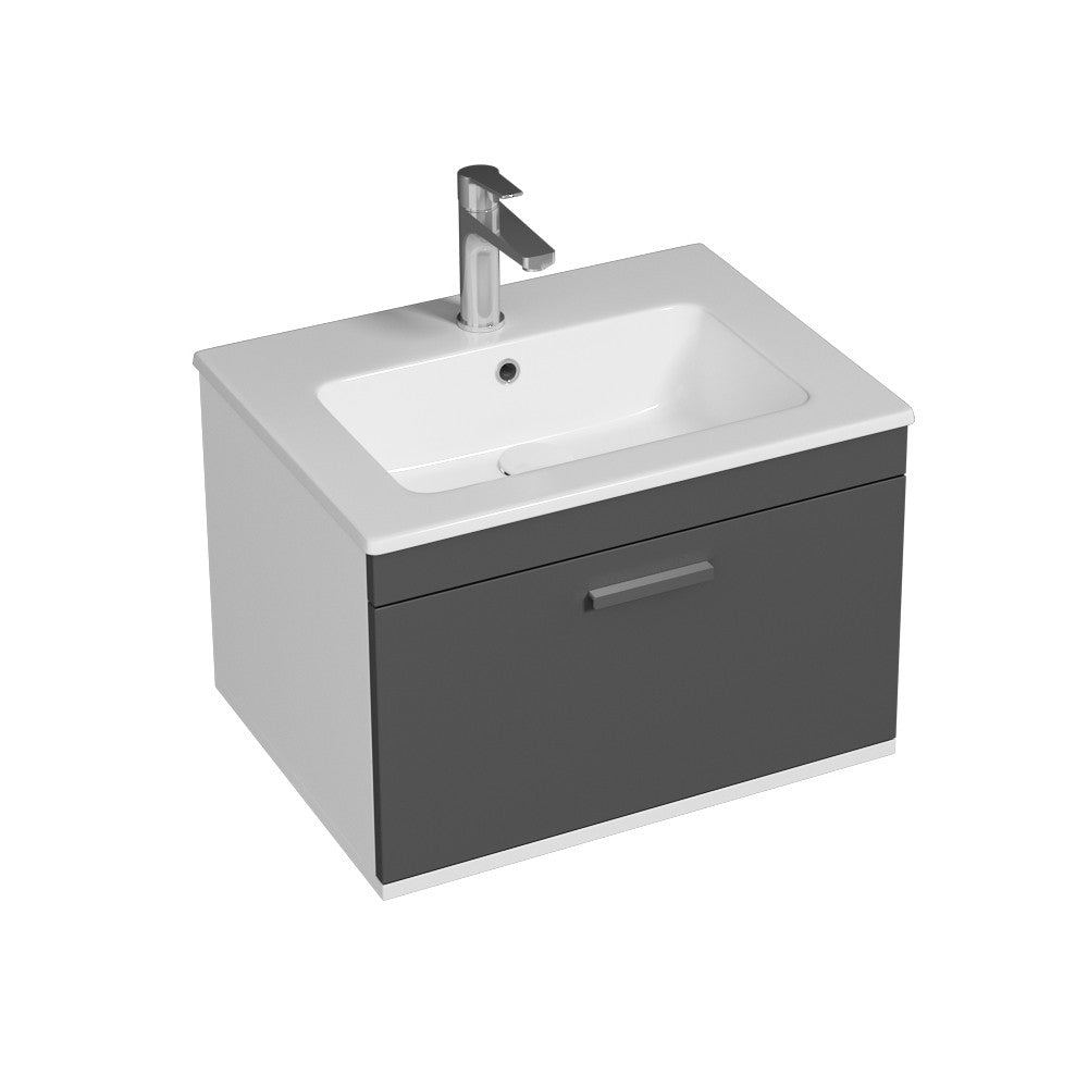 Meuble simple vasque Rubite 1 tiroir 60 cm