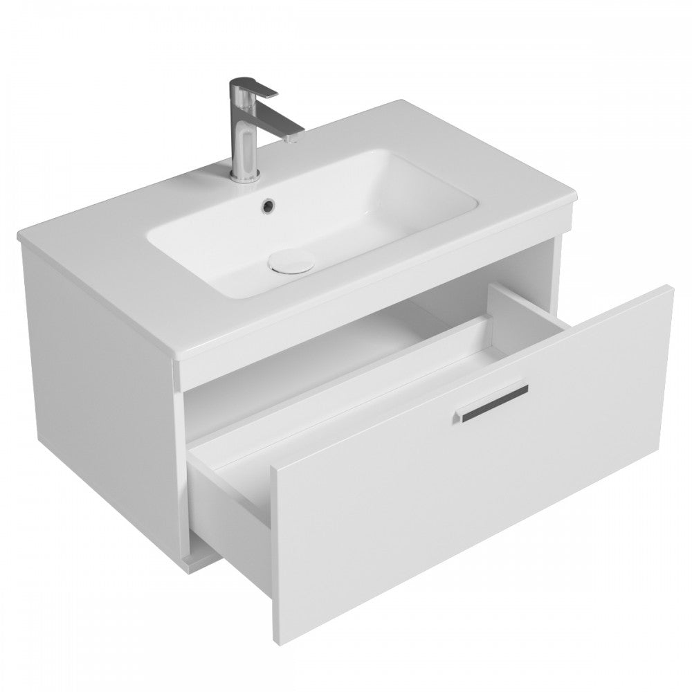 Meuble simple vasque Rubite 1 tiroir 90 cm
