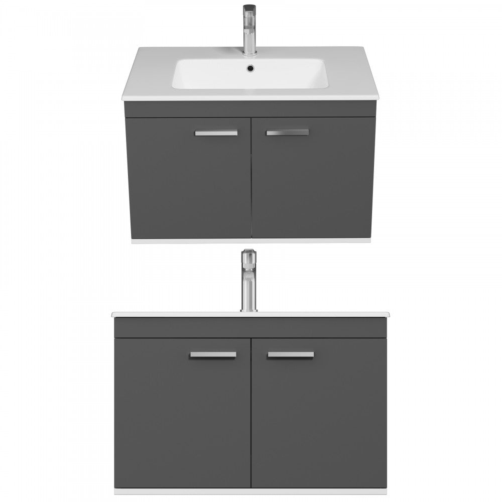 Meuble simple vasque Rubite 2 portes 100 cm