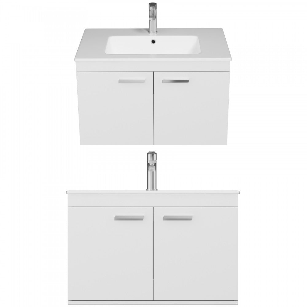Meuble simple vasque Rubite 2 portes 100 cm