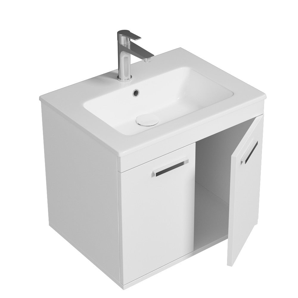 Meuble simple vasque Rubite 2 portes 60 cm
