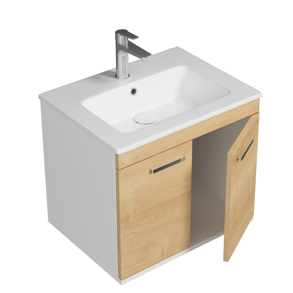 Meuble simple vasque Rubite 2 portes 60 cm