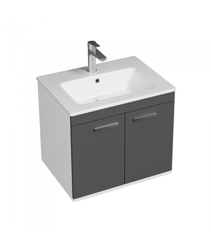 Meuble simple vasque Rubite 2 portes 60 cm