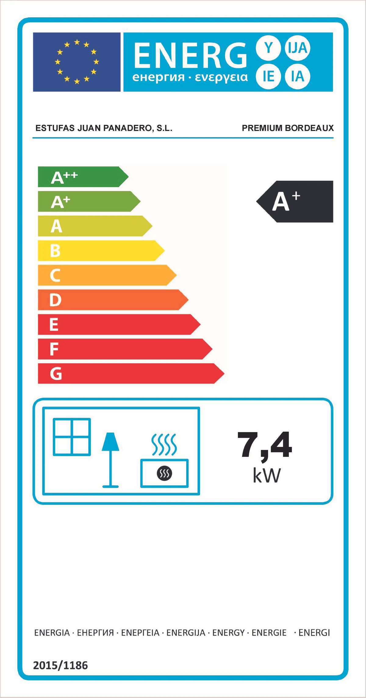 Poêle à bois Bordeaux - 7,4 kW - 270 m3 - A+