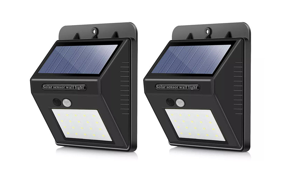 Lot de 2 Lampes LED Solaire Avec Capteur De Mouvement 120°