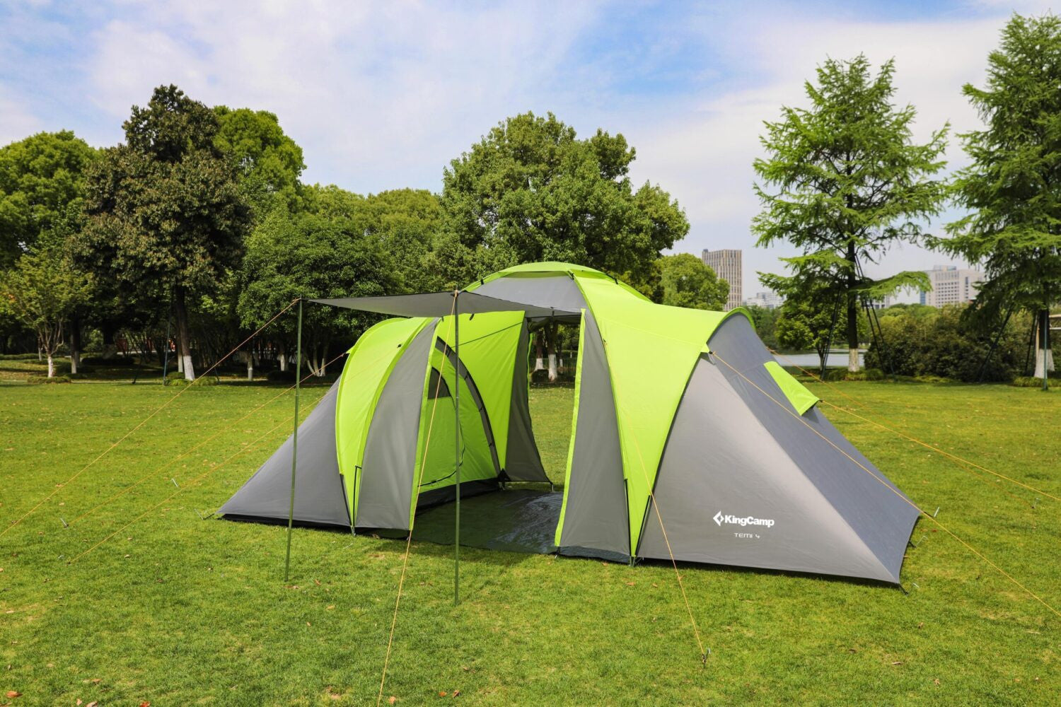 Tente de camping familiale 4 places Temi - Kingcamp - Dimensions : 500 x 220 x 200 cm