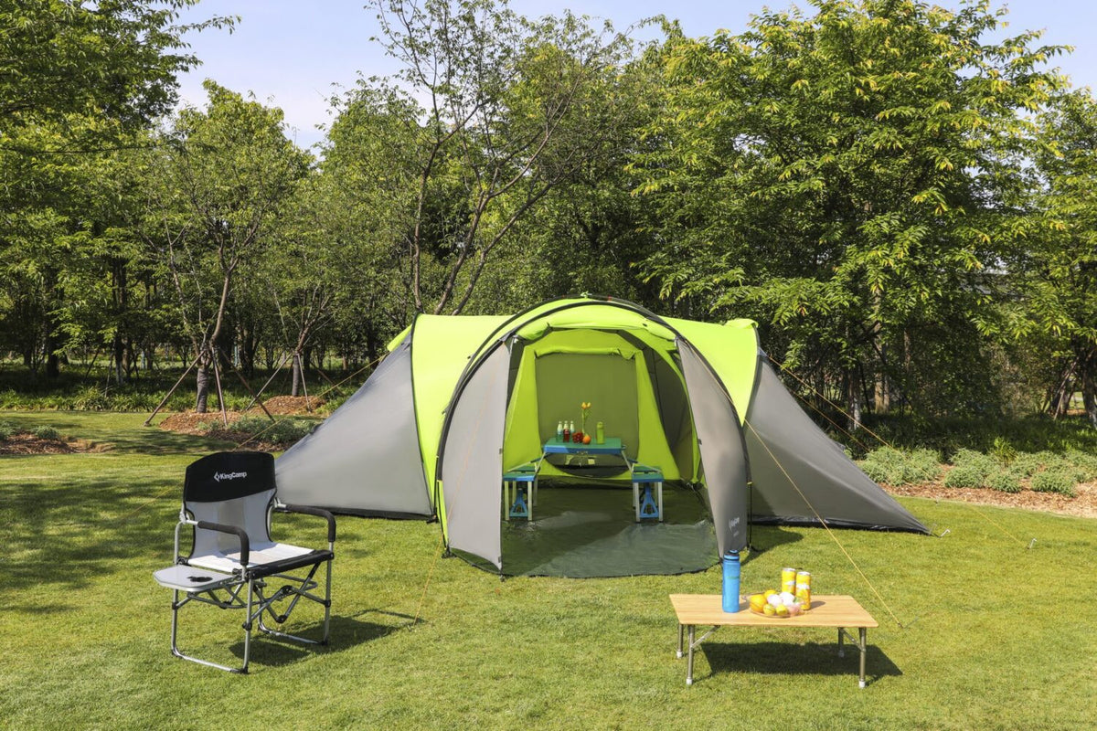 Tente de camping familiale 8 places Torino Kingcamp - Dimensions : 600 x 570 x 203 cm