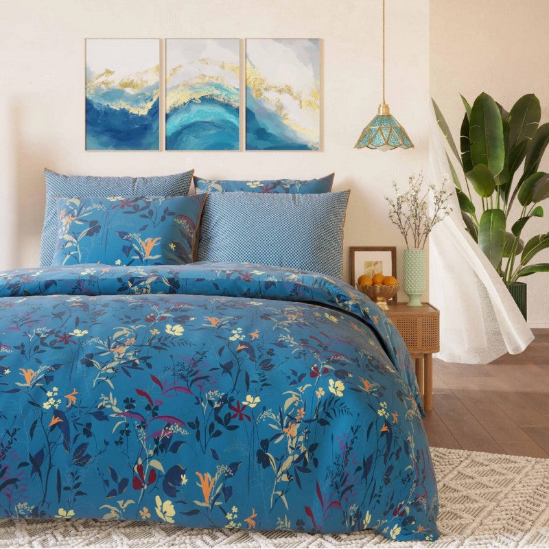 Parure de Couette "Imprimé Double Face" 240 x 220 cm + 2 Taies d'oreiller 65 x 65 cm